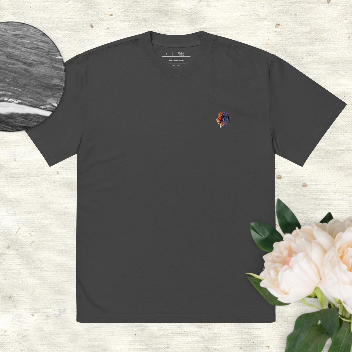 RoarWave:Black *Fearless* Luxe Oversized Designer T-Shirt. Proficiently Crafted for roaring climbers! 100% ‘Plush’ Carded Cotton.