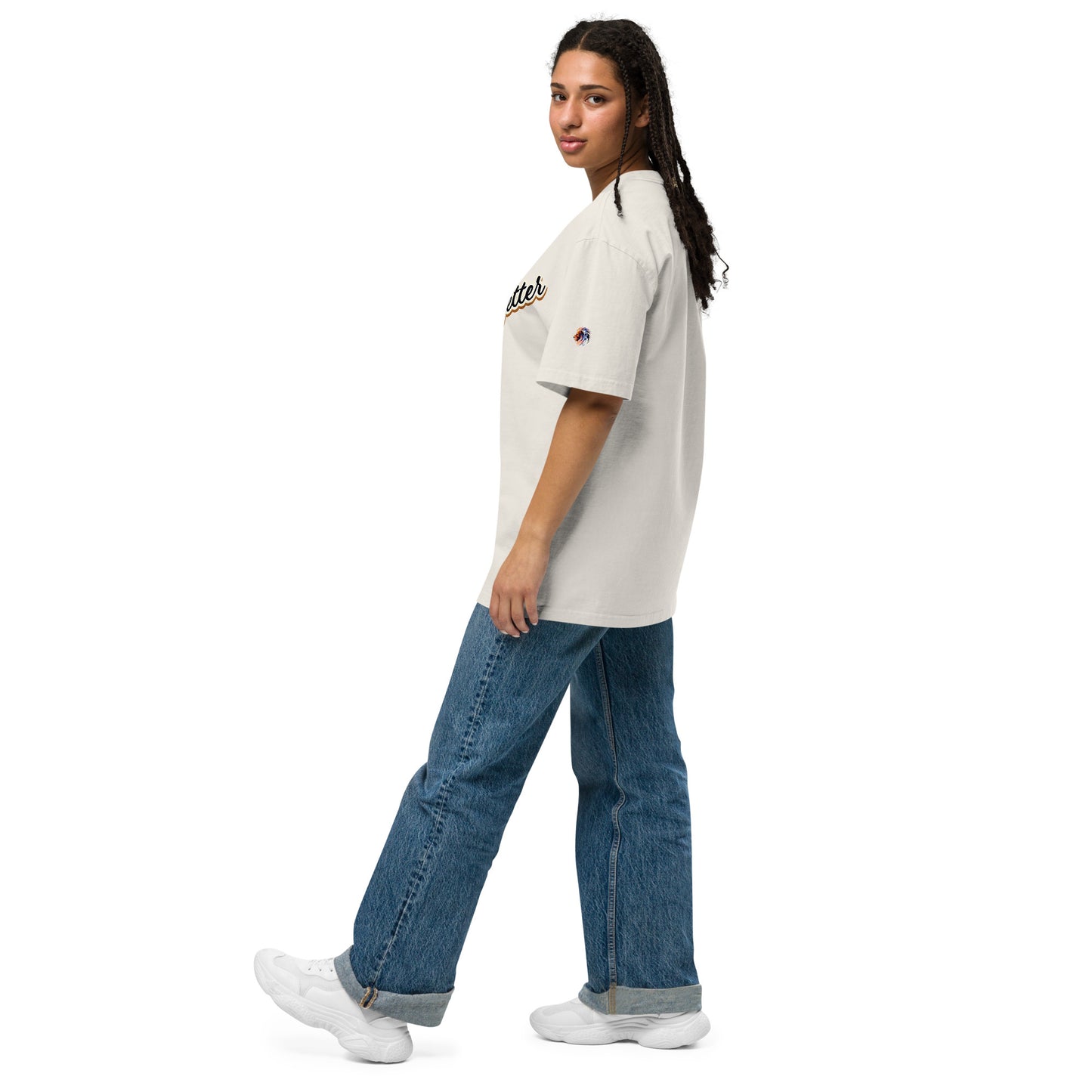RoarWave: Luxe Oversized T-Shirt: 100% Carded Feather-Soft Cotton, Exquisite Finish, Designer Fashion.