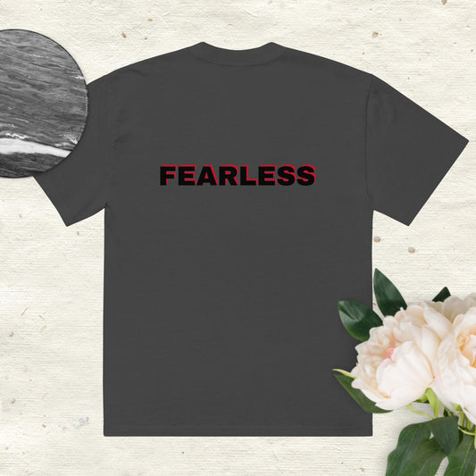 RoarWave:Black *Fearless* Luxe Oversized Designer T-Shirt. Proficiently Crafted for roaring climbers! 100% ‘Plush’ Carded Cotton.